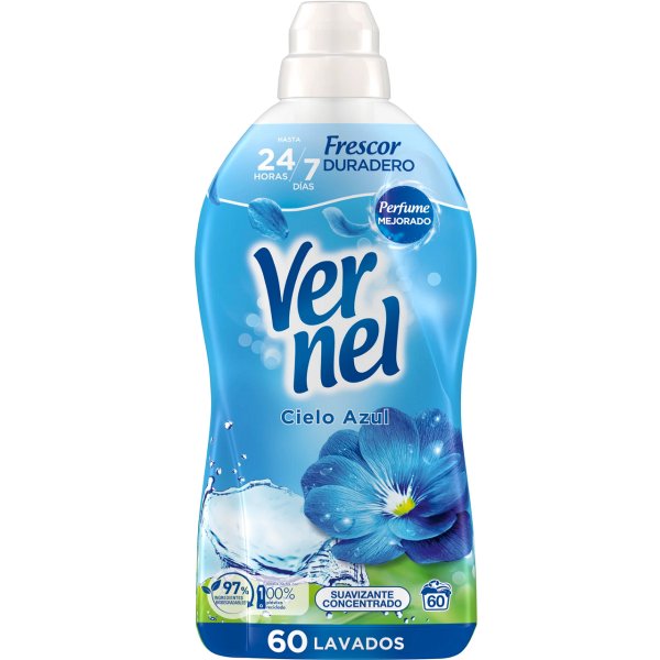 Омекотител Vernel Cielo Azul, 1,080 л, 60 пранета